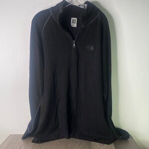 The North Face Wool Blend Men’s Size 2XL Black Half-Zip Pullover Sweater - 1336